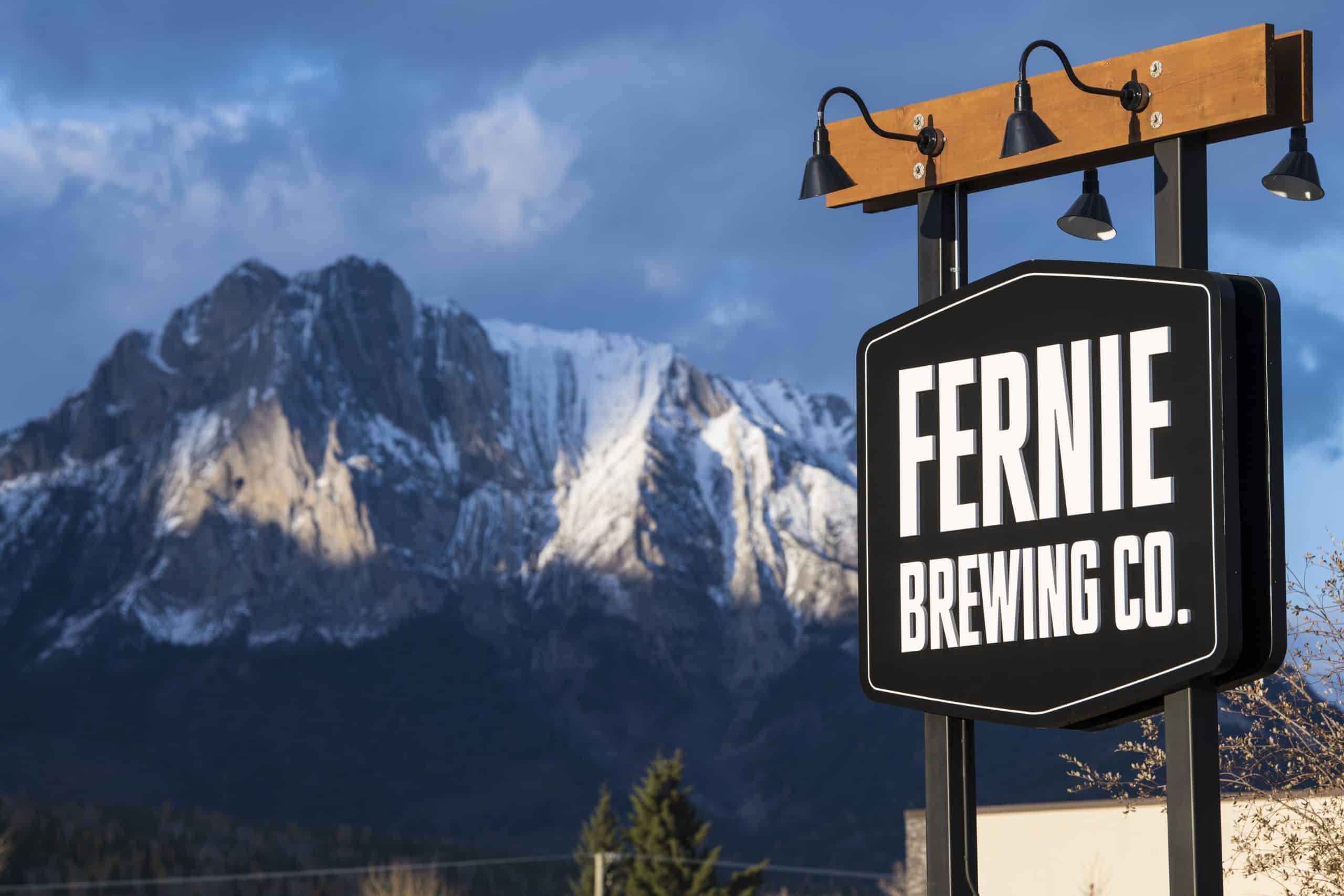 Fernie Brewing Company Logo. Photo captured by Mark Eleven Photography